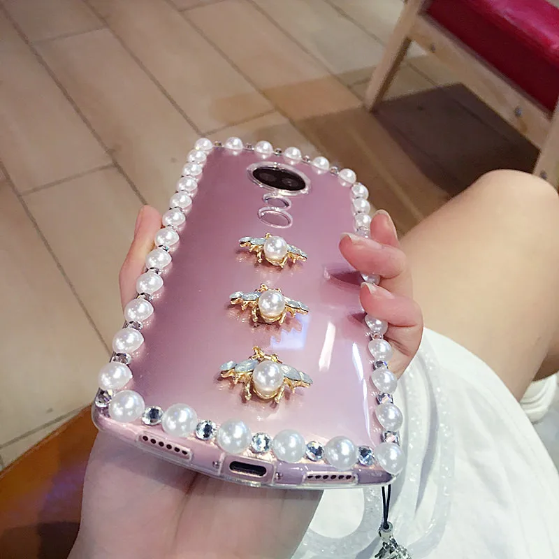 Роскошный чехол сверкающий с блестками для iphone X XS MAX XR 8 Plus 7 Crystal Bee 11 Pro 6 6S 5 5S SE| |