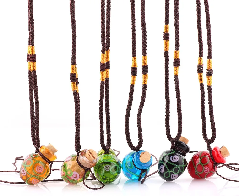 Мода для роста растений 6 шт цветок кулон ожерелье Красочный Бусины из стекла