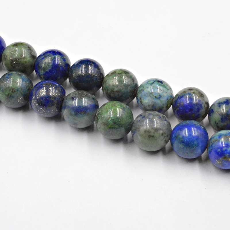 Натуральный камень лазурит-хризоколла-азурит шарообразные бусины для создания украшений 4-12 мм, свободная доставка.