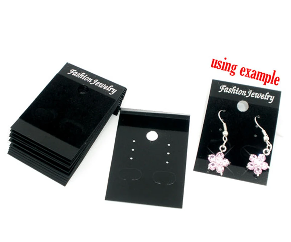Черные серьги DoreenBeads 50 шт. витрина для ювелирных изделий карты упаковки 52x37 мм|jewelry