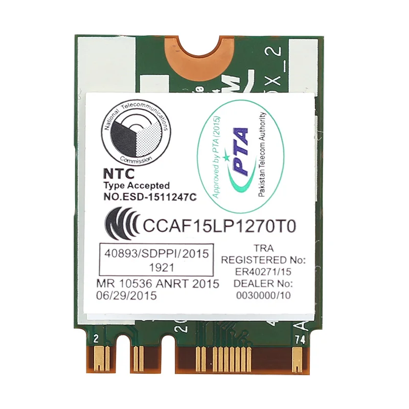 867 Мбит/с двухдиапазонный сетевой Беспроводной Wi Fi карта адаптер для DW1820A BCM94350ZAE M.2