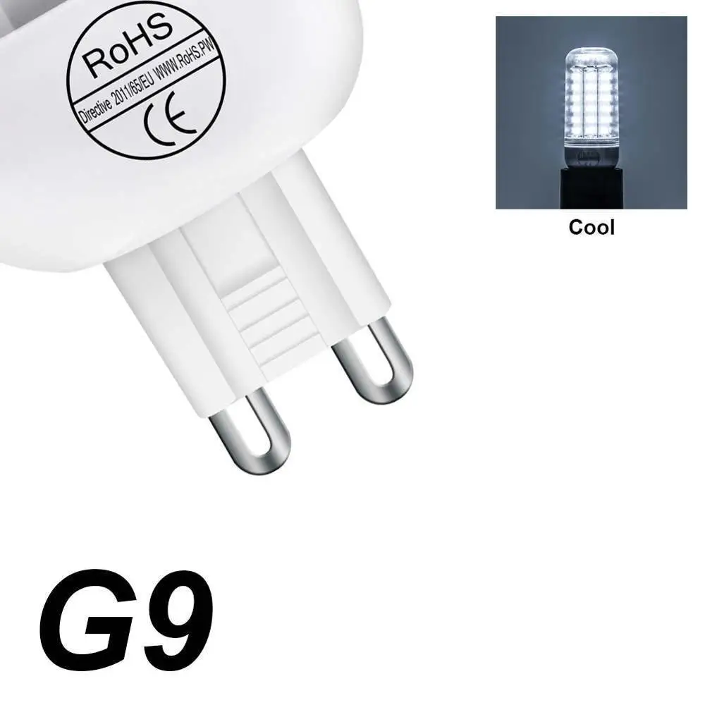 G9 Cool White 220В GU10 Светодиодная лампа E14 Led светильник в форме свечи лампа E27 кукурузная лампа G9 Led 3 Вт 5 Вт 7 Вт 9 Вт 12 Вт 15 Вт Bombilla B22 люстра светильник ing 220В - Испускаемый цвет: G9 Cool White