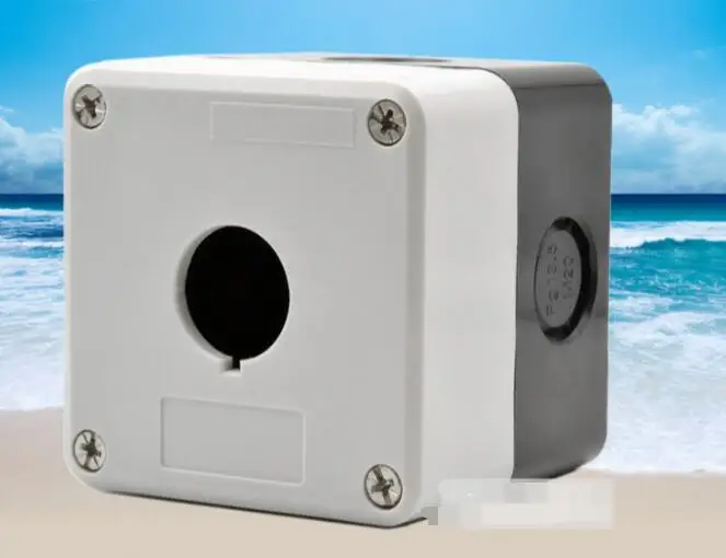 Пластиковая панель управления 1 переключатель 22 мм Кнопка чехол белый и черный|box