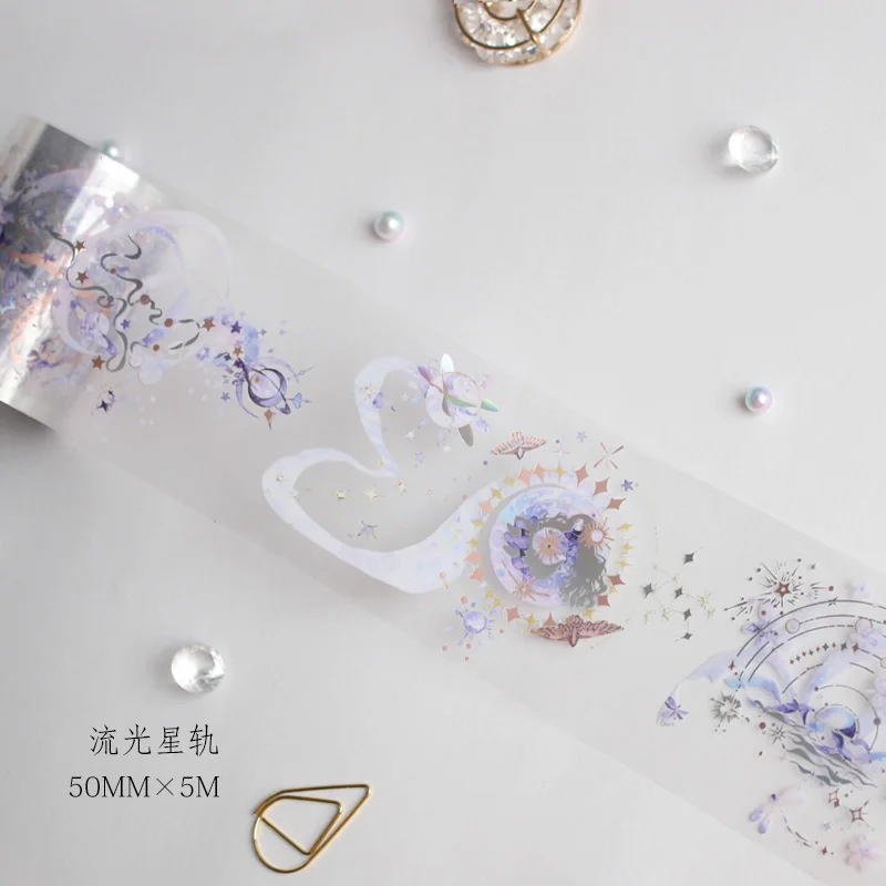 Dream Star серия Bullet Journal васи лента прозрачная ПЭТ клейкая лента DIY Скрапбукинг наклейка этикетка японские канцелярские принадлежности - Цвет: 8