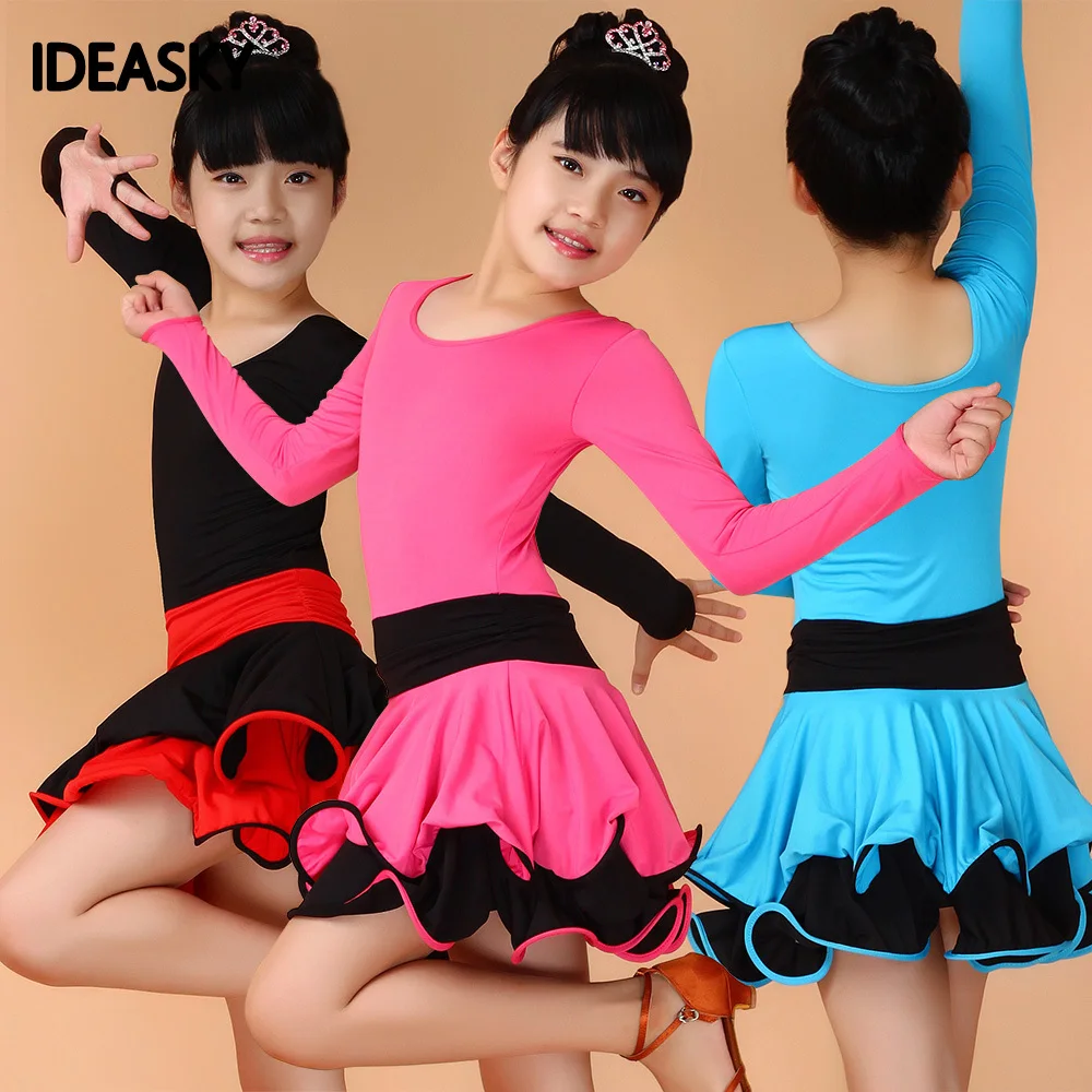 Бальные платья для латинских танцев Одежда девочек Танцевальные костюмы Конкурс