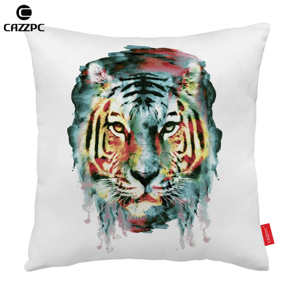 Abstract Watercolor Tiger Lion Moose Elephant Print Decorative Pillowcase Cushion Covers Sofa Chair Home Decor | Дом и сад