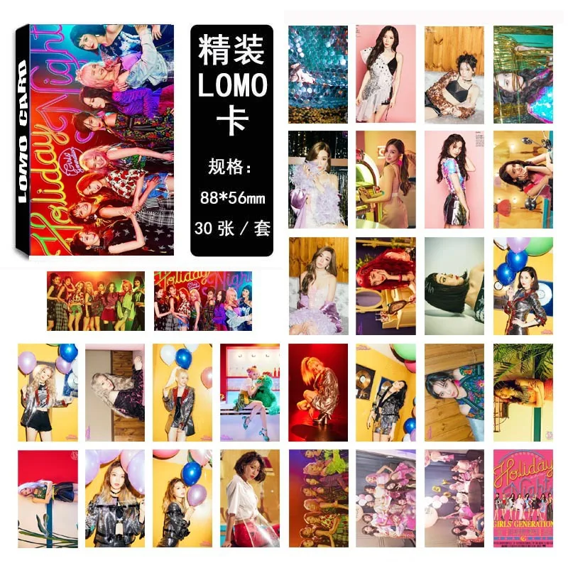 [MYKPOP] для девочек поколение праздничный ночной альбом LOMO карты 02 бумага фото