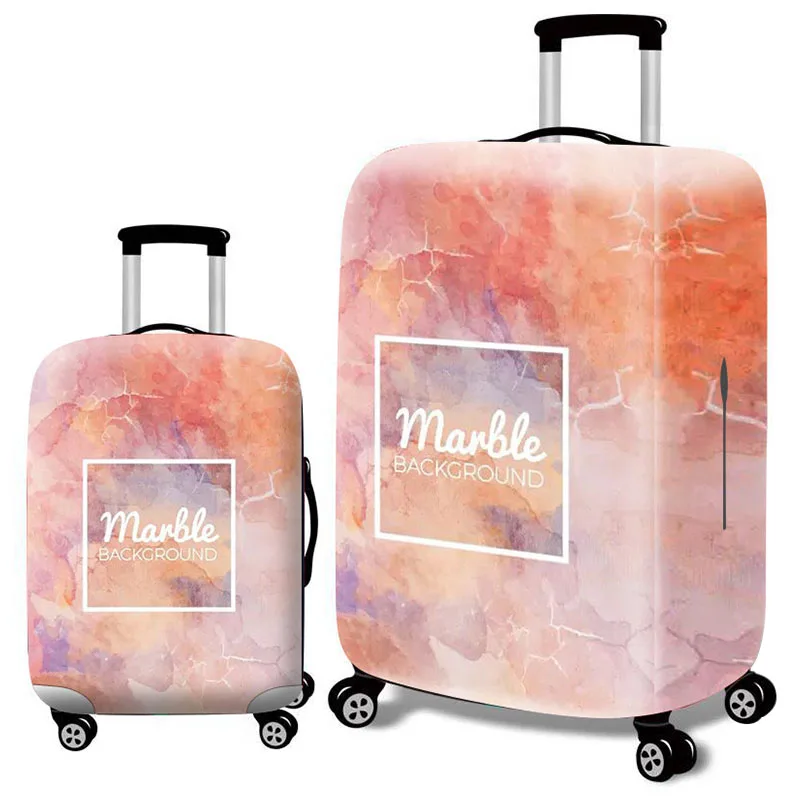 Marble HMUNII брендовый модный дорожный утолщенный Эластичный Защитный чехол на чемодан, подходит для 18-32 дюймовых чехлов, аксессуары для путешествий - Цвет: Marble