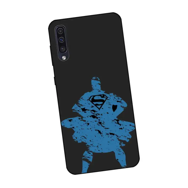 P219 Супермен черный силиконовый чехол для samsung Galaxy A6 A7 A8 A9 A10 A30 A40 A50 A60 A70 A80 A90 5G A20E