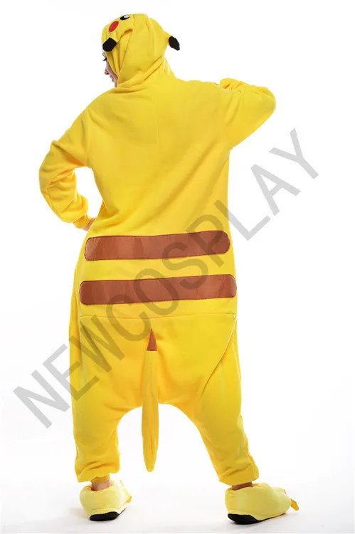New Unisex Pikachu Cartoon Animal Pyjamas Jumpsuit Cosplay Costume Sleepwear Yellow Onesie Overall Rompers NEWCOSPLAY | Тематическая
