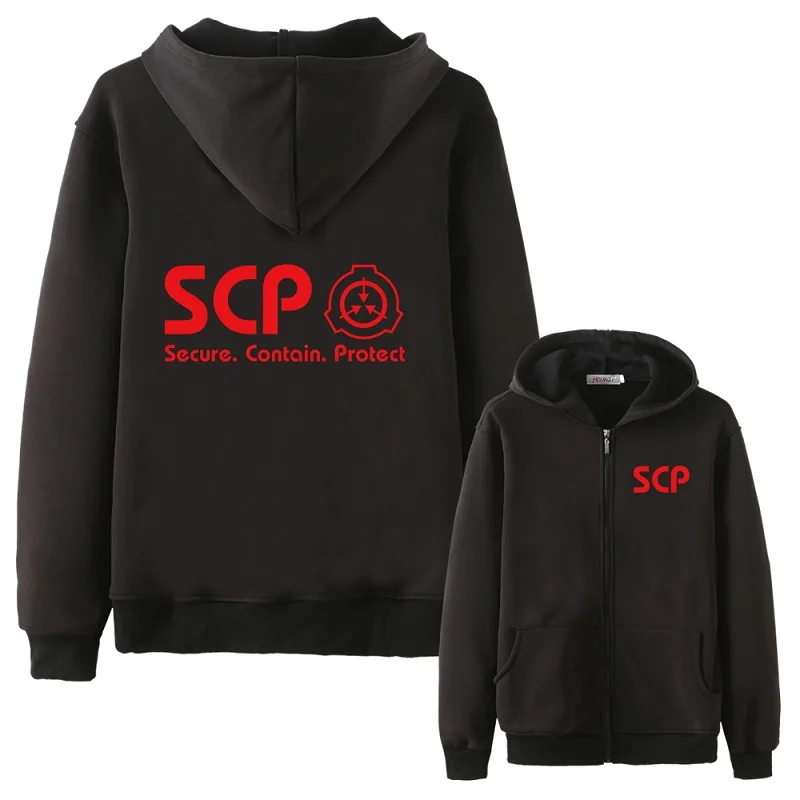 Высокое качество унисекс аниме SCP тональная толстовка с капюшоном специальные процедуры удержания основа Повседневный хлопковый с капюшоном кардиган с капюшоном - Цвет: A