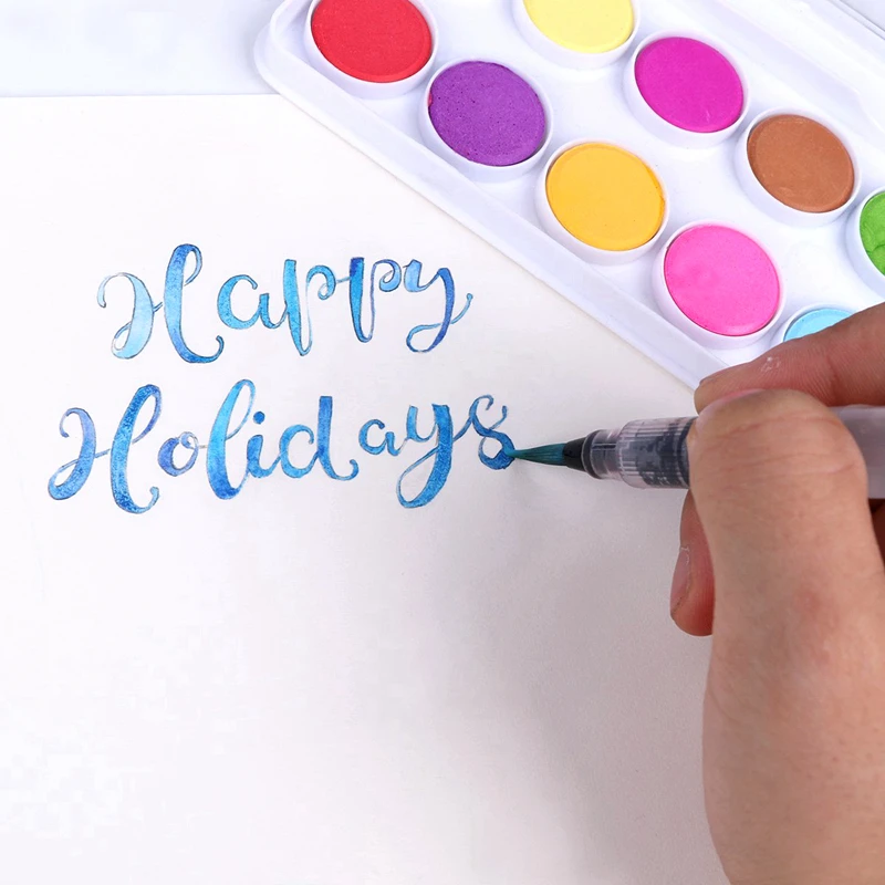 Многоразовая ручка для фонтанов 3 шт./компл. Мягкая головка водорастворимый цвет