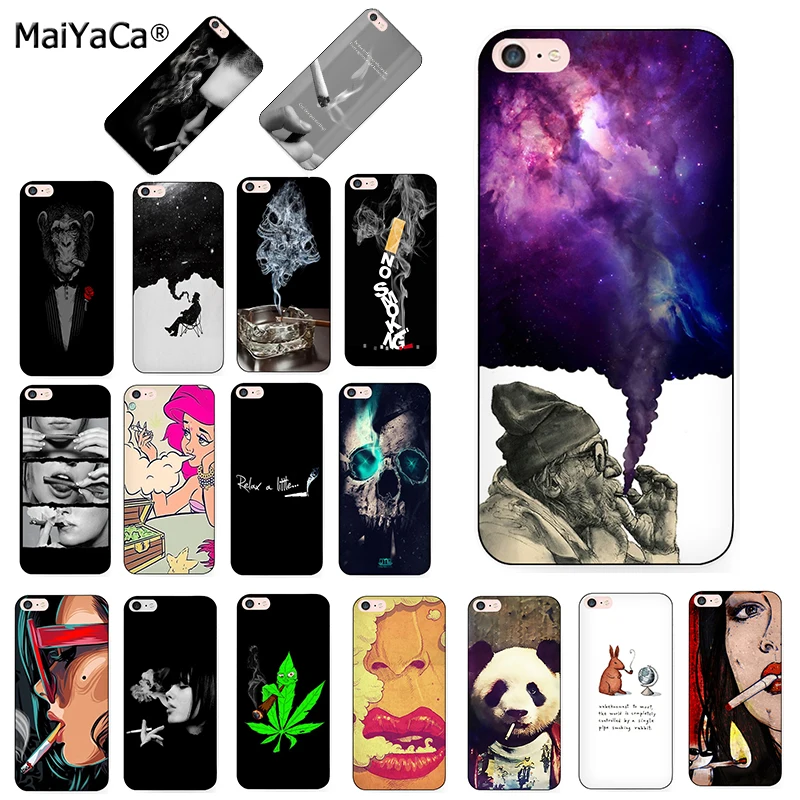 MaiYaCa курение травы Черный силиконовый чехол для телефона чехол для iPhone 8 7 6 6S Plus X XS MAX XR 5S SE 11pro max чехол для сотового телефона