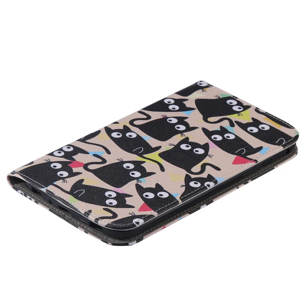 Высокое качество мультфильм печати Стенд держатель карты Мягкий ТПУ + ПУ кожа