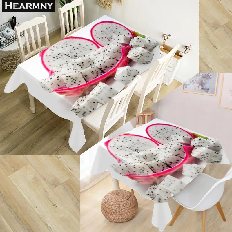 HEARMNY 3D скатерть из ткани Оксфорд с изображением дракона и фруктов