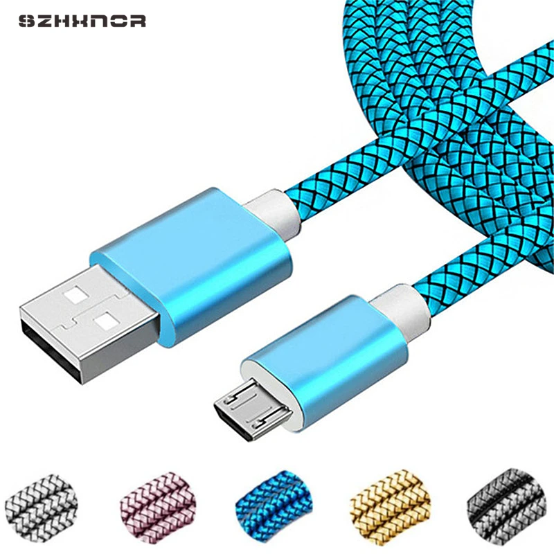 Микро USB зарядное устройство высокоскоростной 2,0 синхронизации зарядки Плетеный шнур для Android Xiaomi Redmi note 6 pro 5 plus 4X4 3 Kindle Xbox PS4