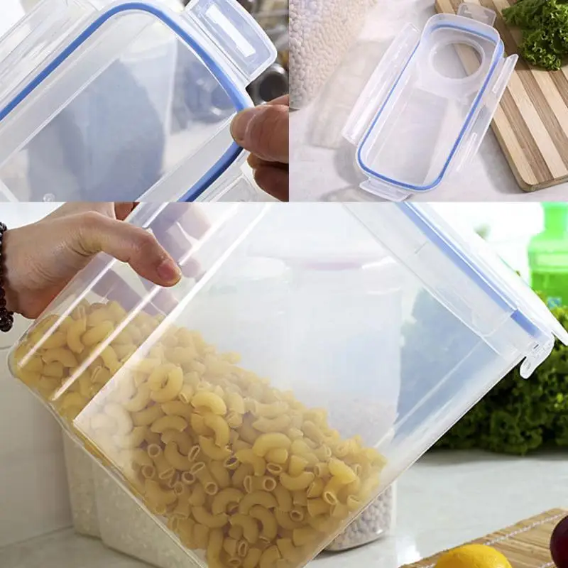 2.5L/4L диспенсер для зерновых, коробка для хранения, Кухонный Контейнер для риса, хороший,, кухонный портативный контейнер, Органайзер