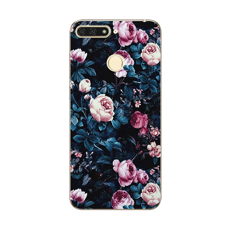 Мягкий ТПУ чехол для телефона Huawei Honor 7A Pro мягкий с красочным рисунком Новый Honor7A 5 7