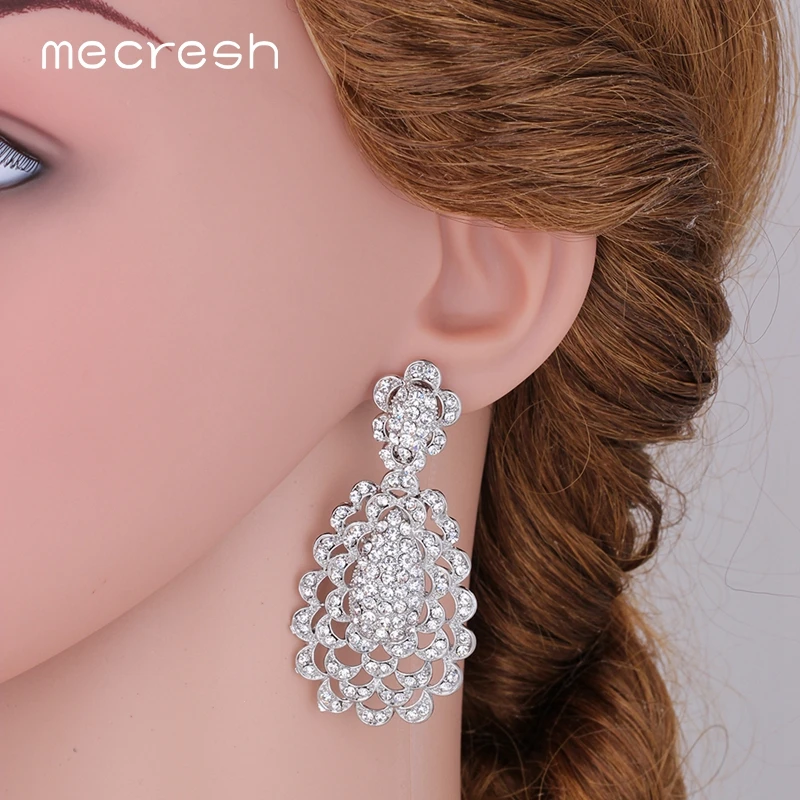 Женские Висячие серьги Mecresh уникальные подвески в форме подсолнуха свадебные