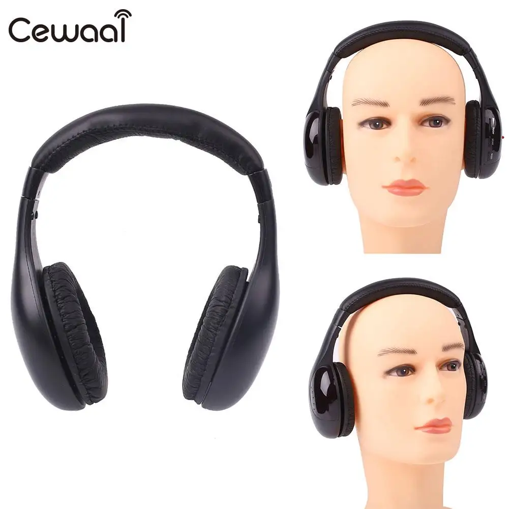5 In 1 Wireless Over Head Headset Headphone FM/RF USB With Mic Mobile Phone | Электроника