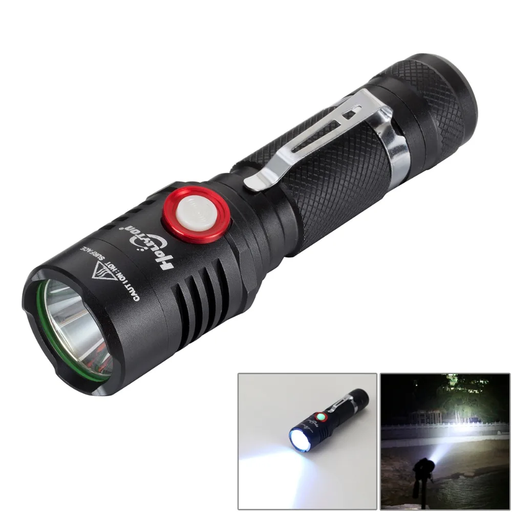 Mini Brightness Stepless Dimming CREE LED T6 Flashlight 18650 USB Rechargeable Torch for Bicycle Riding Camping | Освещение