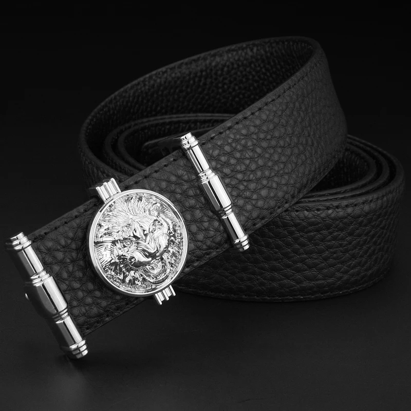 Модные дизайнерские ремни со львом для мужчин высококачественный роскошный