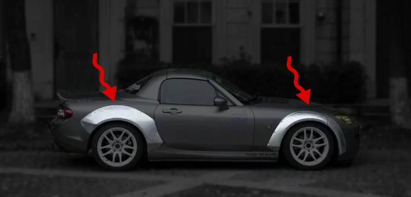 Автомобильные аксессуары для Mazda MX5 Roadster Miata NC TP style FRP стекловолокно переднее и заднее крыло набор стекловолокно колесо клеш арочный комплект