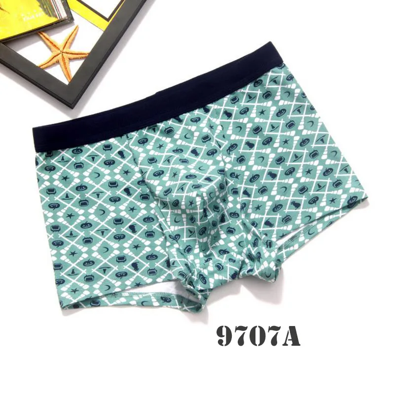 9707green Cuecas, камуфляжные боксеры, розовое Мужское нижнее белье, хлопок, дышащие, Hombre, трусы hero, мужские боксеры, шорты, Прозрачные Боксеры, нижнее белье - Цвет: 9707green