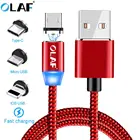 Магнитный USB-кабель OLAF 1 м2 м, магнитный шнур для быстрой зарядки iPhone Xs Max XR, кабель Type c для Samsung S8, Xiaomi, Huawei, телефонный шнур