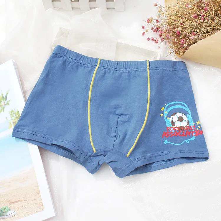 5pcs/lot Cute cartoon images boy child cotton boxer shorts underwear Modal children kids panties Football printing | Тематическая