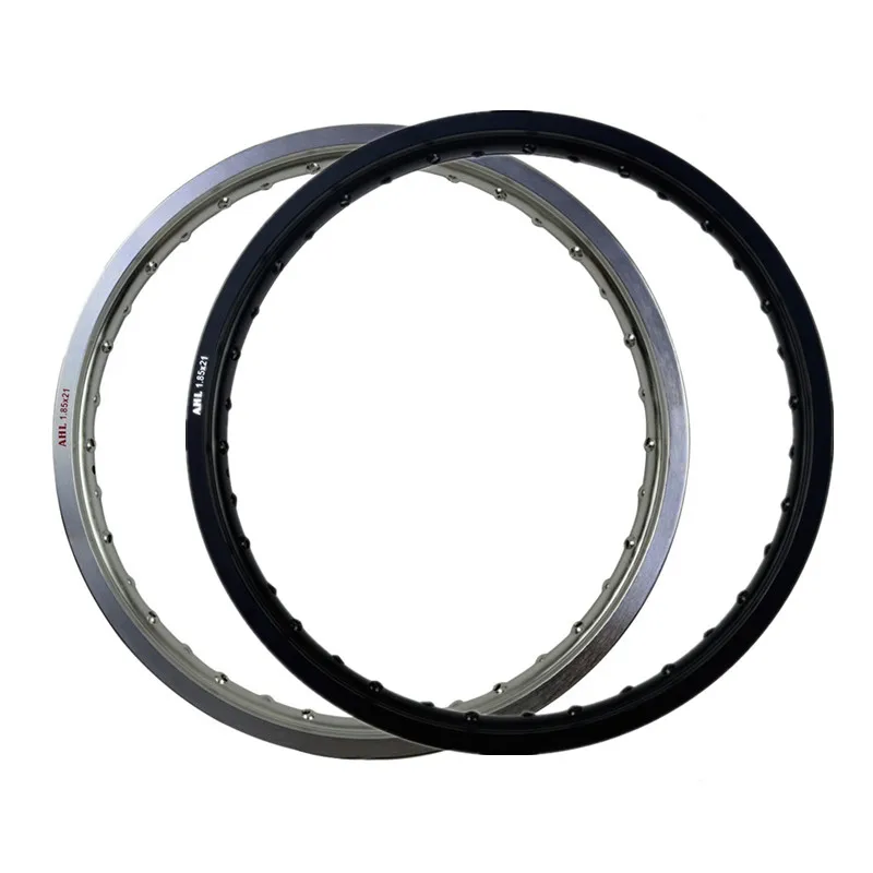 6061 Black / White Motorcycle Rim Aviation Aluminum Front Wheel Circle 1.85x21 36 Spoke Hole 185 x 21 1.85-21 High Strength Rims