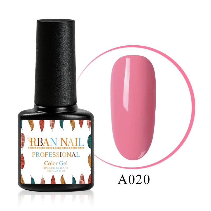 M30020 RBAN NAIL 7 мл чистый Гель-лак для ногтей замачиваемый УФ светодиодный Гель-лак Стойкий черный белый розовый основа для ногтей Гель-лак для маникюра - Цвет: M30020