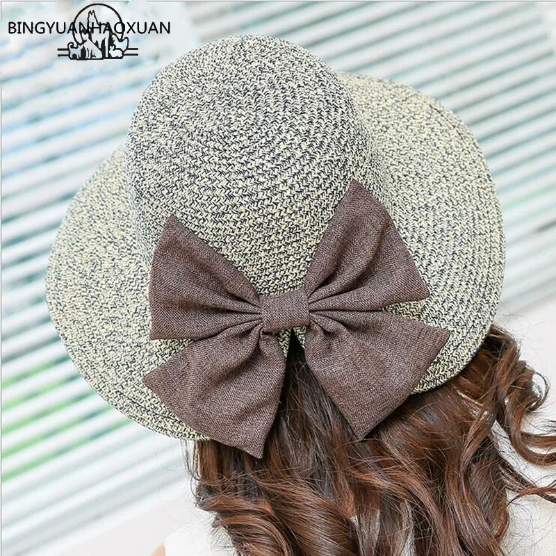 BINGYUANHAOXUAN женская соломенная шляпа из пшеницы новая модная летняя|straw hat|straw hat