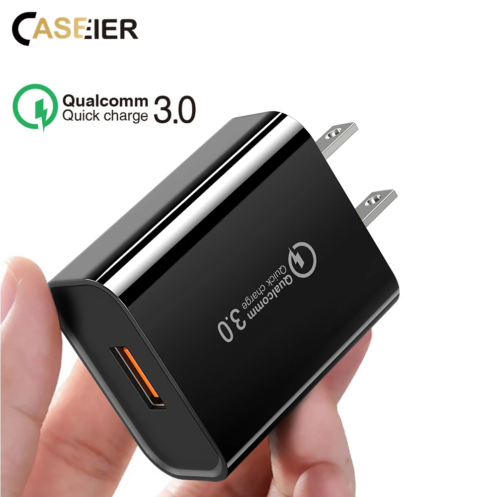 Caseier 18 W Quick Charge 3 0 ЕС США Разъем для iPhone X XS MAX XR 8 7 быстрое зарядное устройство
