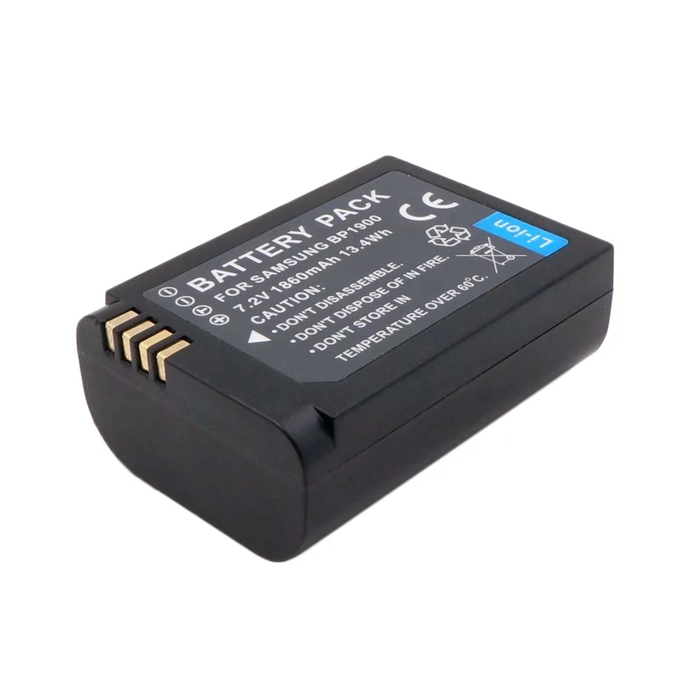 2 шт. Аккумулятор для камеры WHCYonline BP1900 1860 мА/ч Samsung Smart Camera NX1 с аккумулятором на 1