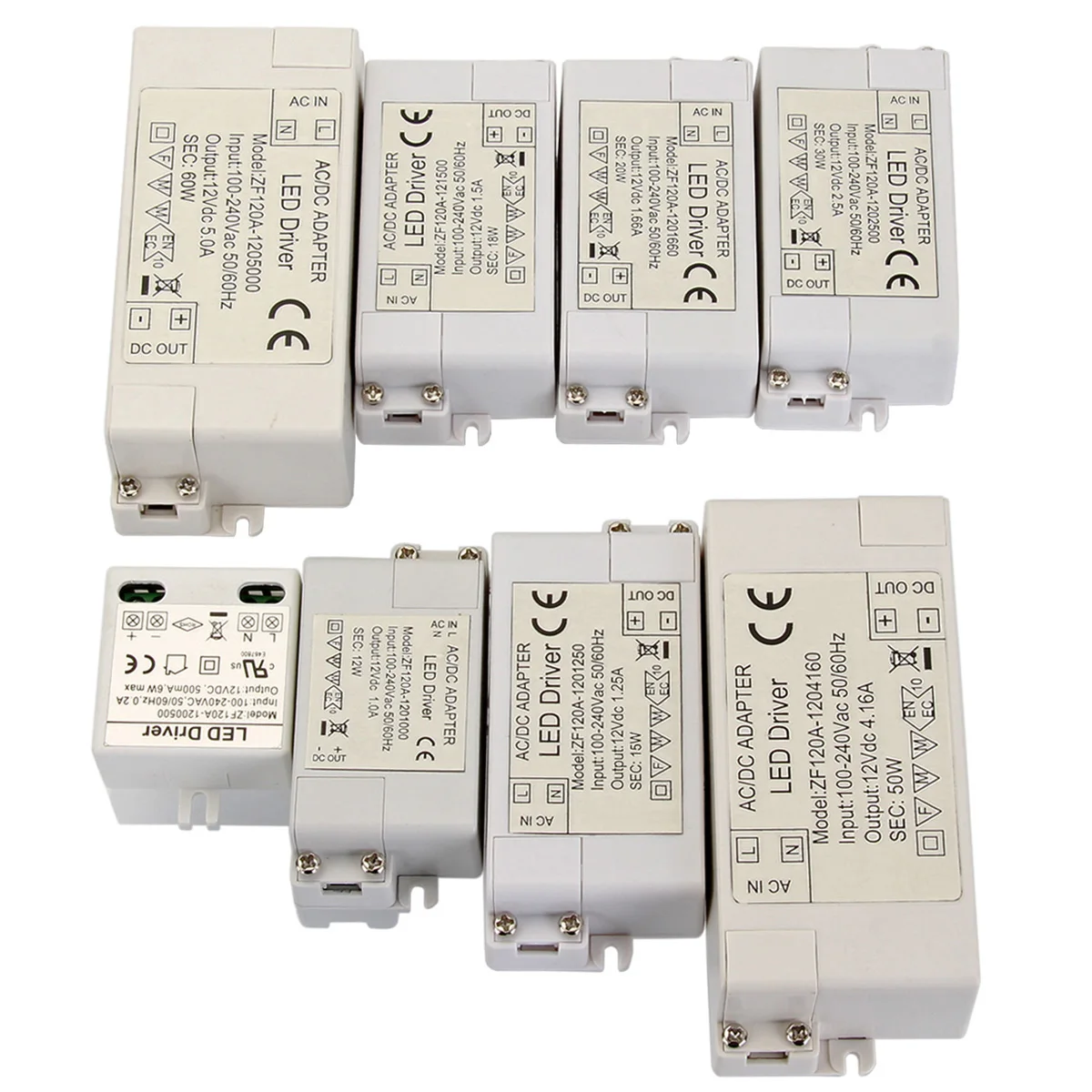 AC/DC адаптеры LED Driver переменного тока в DC преобразователь регулятор AC 220 В к 12 0.5a-5A 6
