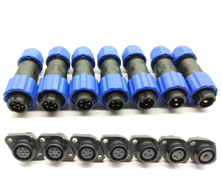 Водонепроницаемый авиационный Кабельный соединитель IP68 штекер и гнездо 1 2 3 4 5 6 7