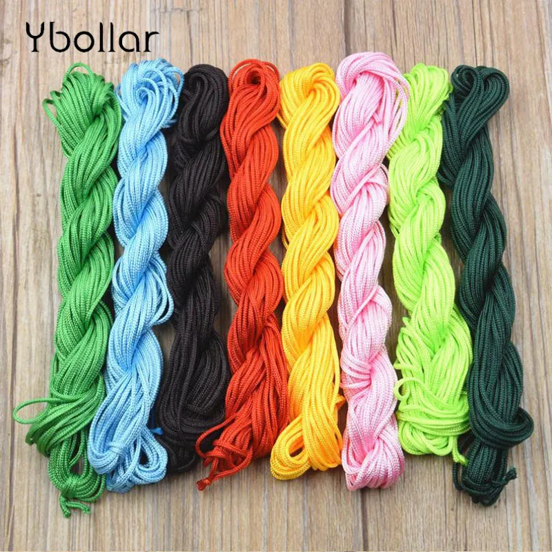 12 метров 1 5 мм нейлоновый шнур нить китайский узел макраме Rattai плетеная веревка DIY