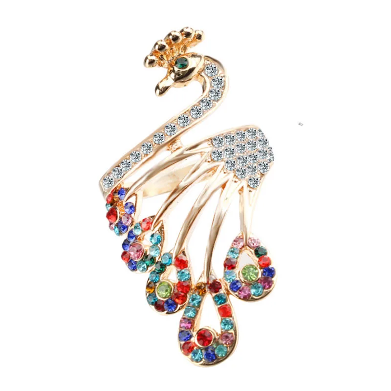 Новое поступление высококачественное женское кольцо в виде павлина из розового