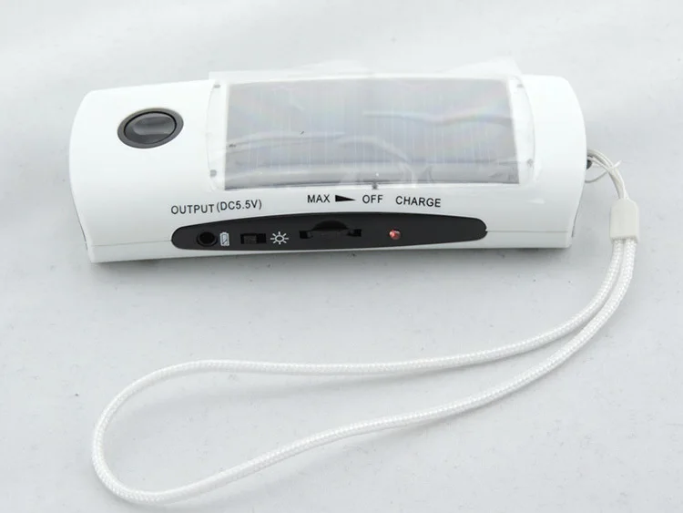 HOT!!! New Multifunctional 4 LED Solar Power Bank Powered Dynamo FM Radio Flashlight Cell Phones Battery Charger Free | Мобильные