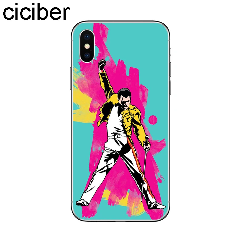 Ciciber Freddie Mercury Чехол для iPhone 7 8 6S Plus X XR XS Max 5 чехол телефона Мягкий Силиконовый ТПУ