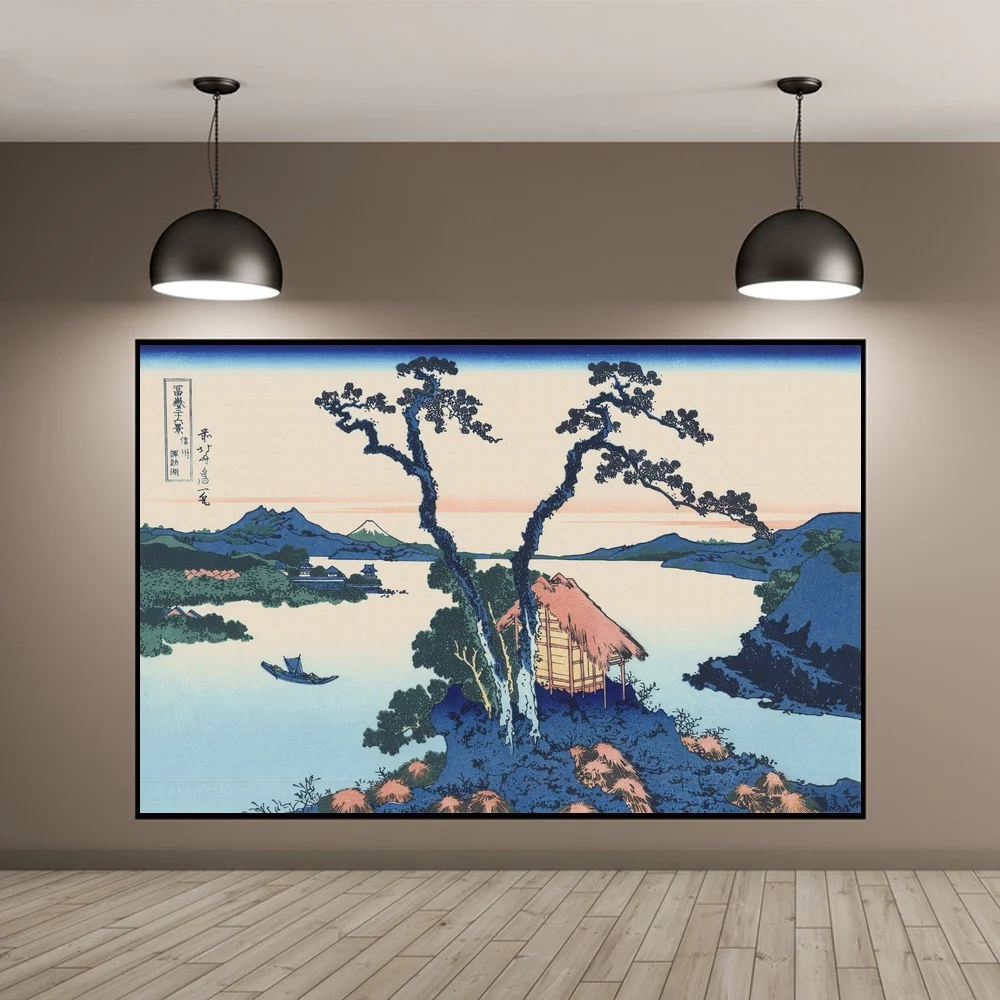 Японская Katsushika Hokusai Fuji художественный шелковый постер пейзаж настенные картины