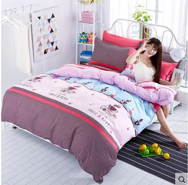 Бесплатная доставка 4 шт. 2 постельные принадлежности одеяло покрыты раза