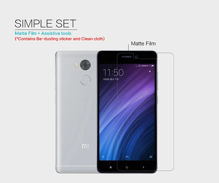 2 шт./лот xiaomi redmi 4/redmi 4 pro prime защита для экрана NILLKIN Антибликовая матовая защитная