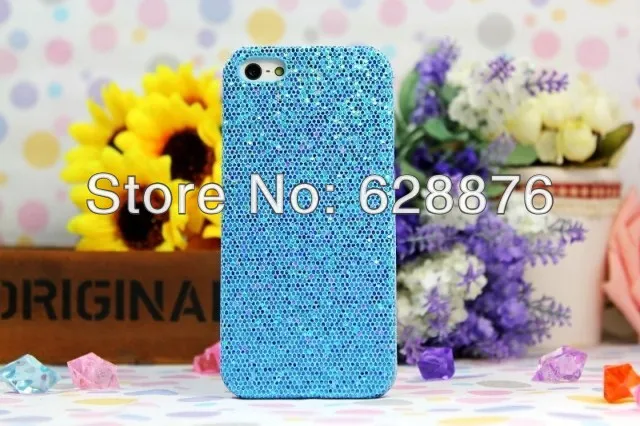 Newest Free Shipping Shimmering Powder Designed Colorful Bling Glitter PC Hard Back Cover Case for iPhone 5/5S mix style gift |