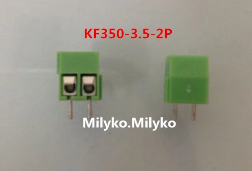 100 шт. KF350 3.5 2P 2Pin 3 5 мм Прямые булавки PCB Клеммная колодка по ограничению на