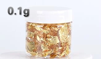 Золотая фольга/серебряная фольга, 24 K, съедобные, браслет-напульсник, Настоящее золото порошок, фольга из лист из чистого золота, пищевой, костюмы, уход за кожей, еда, украшения - Цвет: Gold foil 0.1g