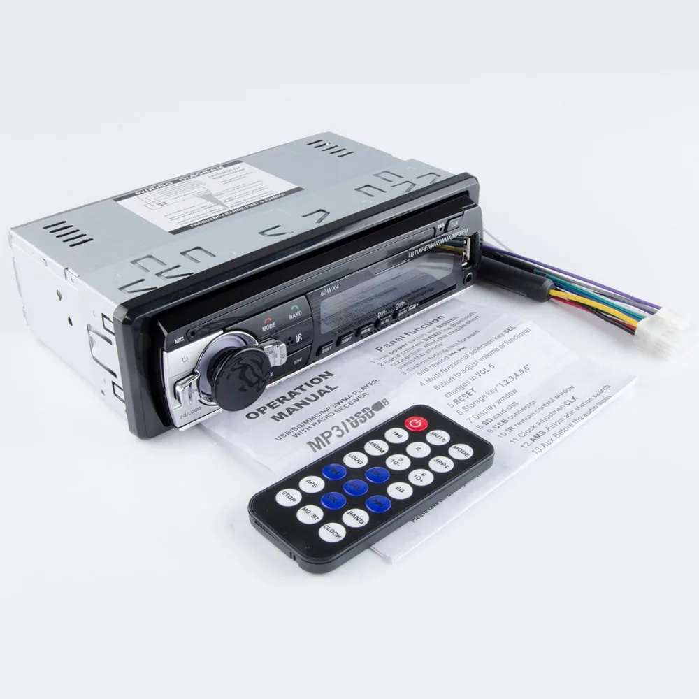 Авторадио 1 din автомобильное радио bluetooth 12V автомобильный аудио плеер mp3 60Wx4 FM