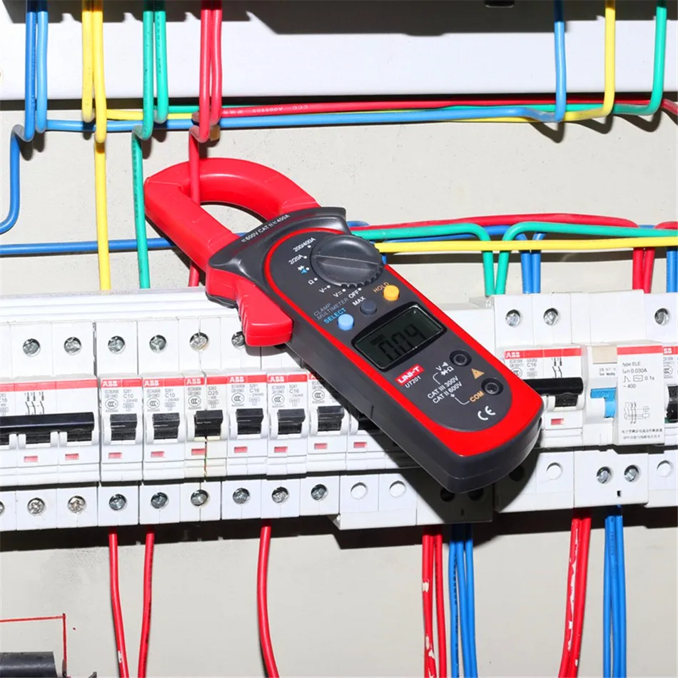 UNI T UT201 AC 2A ~ 400A Цифровой мультиметр зажим AC/DC детектор напряжения переменного тока