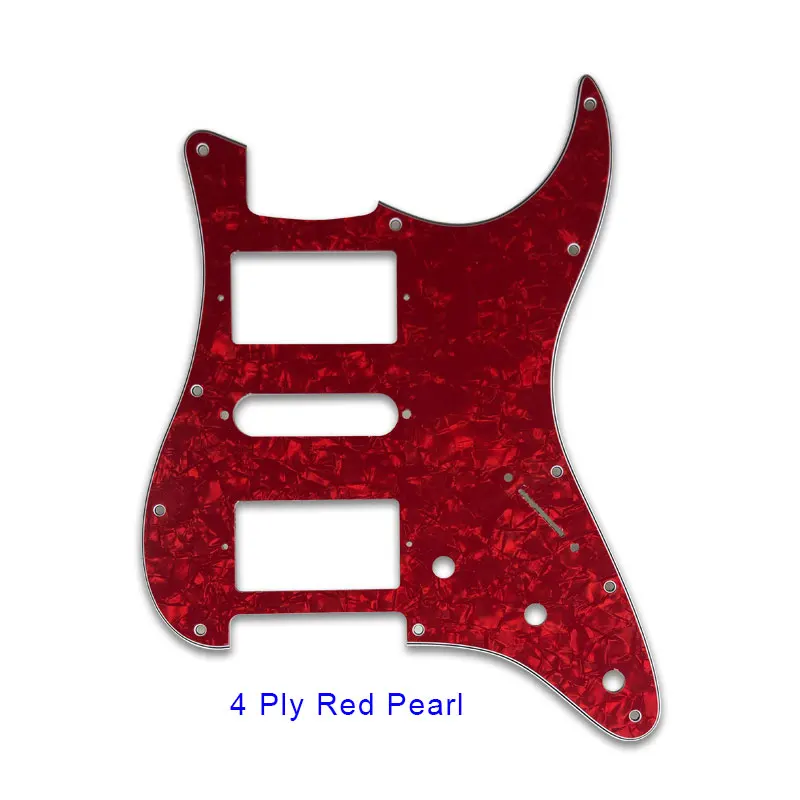 Качественная электрическая гитара Pickguard с 11 отверстиями, пластина с царапинами HSH PAF, катушка хамбакера для США \ Мехико Fd, гитара Stratocaster, запчасти - Цвет: 4Ply Red Tortoise